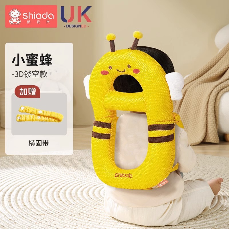 Protector de cabeza, almohada anti-caída de dibujos animados para bebés, almohada anti-caída para bebés pequeños, almohada protectora para niños, almohada transpirable