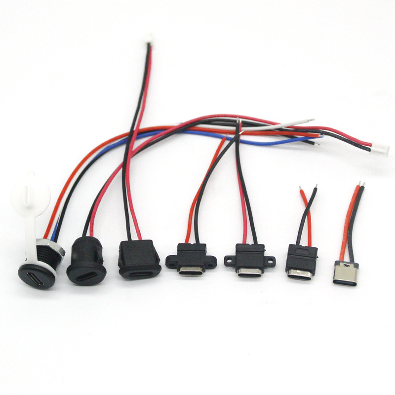 Type-C Wired Waterproof Female Connector DIY Repair Data Charging Port Test 2.54 USB Connector