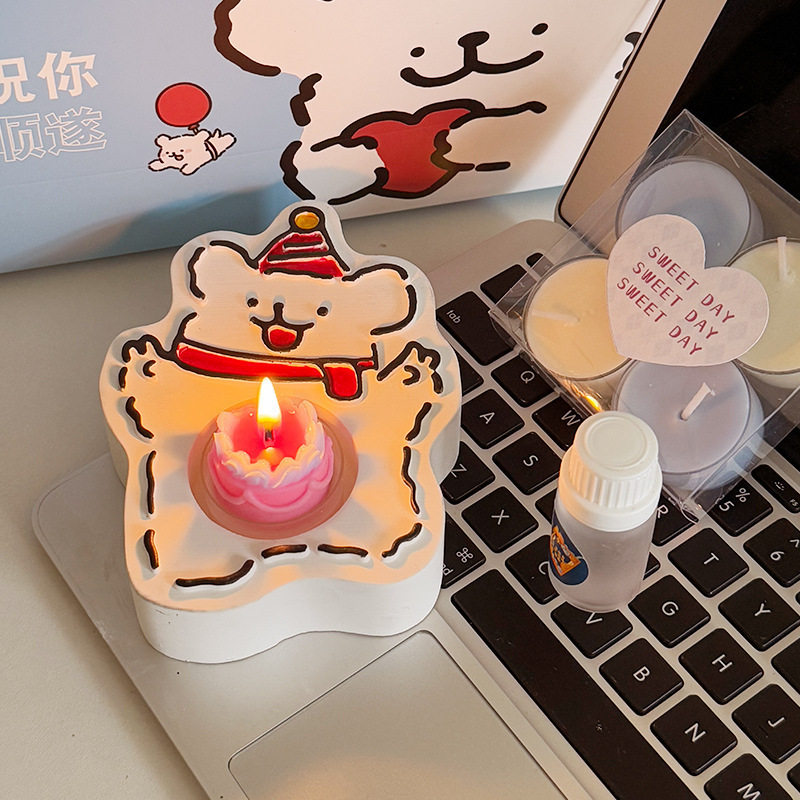 创意小狗香薰蜡烛生日派对礼物婚庆礼品车载室内香氛摆件用品批发|undefined