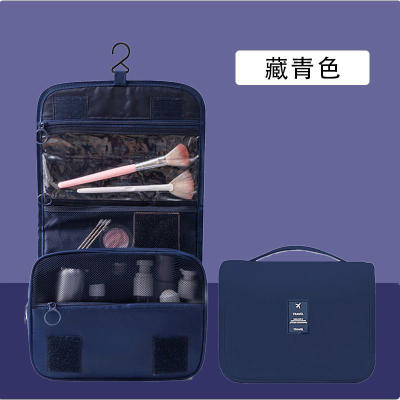 Bolsa de maquillaje de gran capacidad de viaje de negocios bolsa de lavado portátil de moda portátil a prueba de agua separación seca y húmeda gancho bolsa de almacenamiento