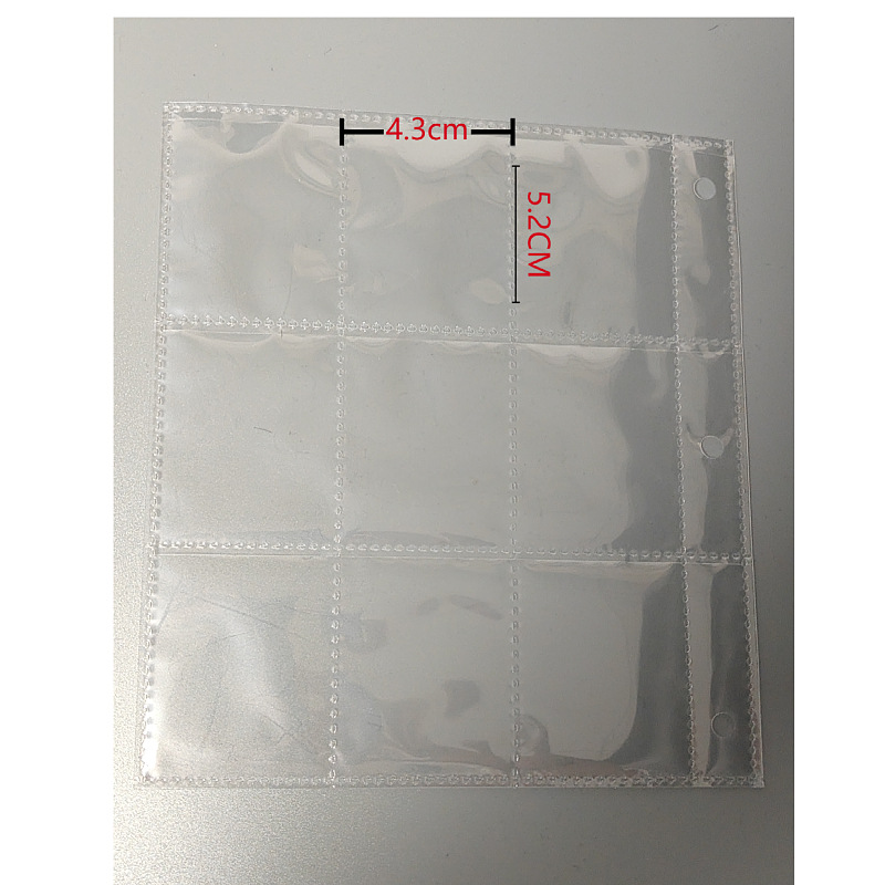 Mini hoja de trabajo vertical transparente de 3 orificios Jiugongge