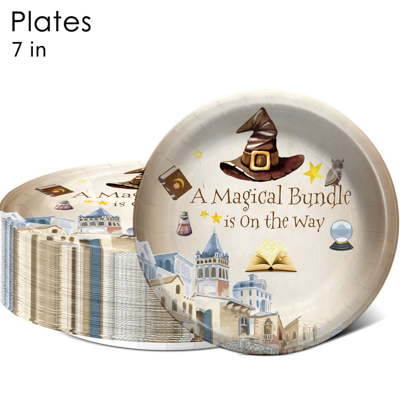 in stock Harry Potter Party Theme Disposable Tableware Magic Wizard 7 Inch Plate