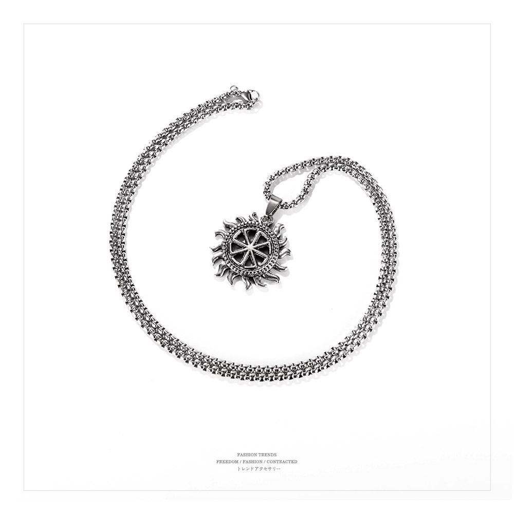 Hip-hop Sun Hollow Alloy Necklace Wholesale display picture 3