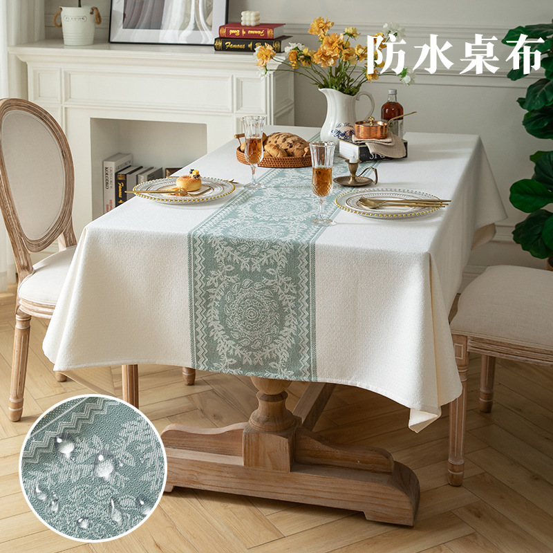 Modern Simple Tablecloth Light Luxury High-end Dining Tablecloth Rectangular Coffee Table Cloth Foreign Trade Waterproof Tablecloth Cover Tablecloth