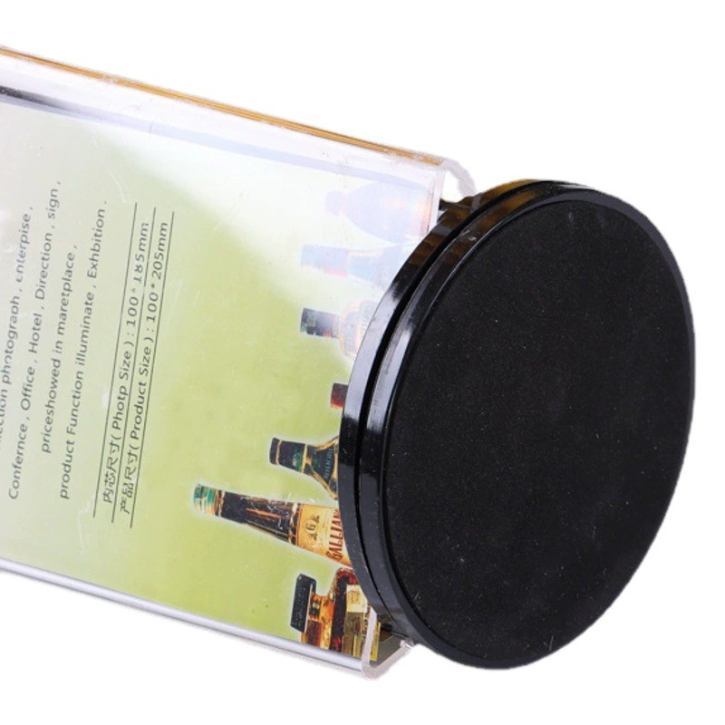 Меню Прайс-лист трехсторонней карты вращающегося стола Акриловый винный бренд Органический ресторанный бренд A4 Вертикальный бренд Треугольный стол бренда