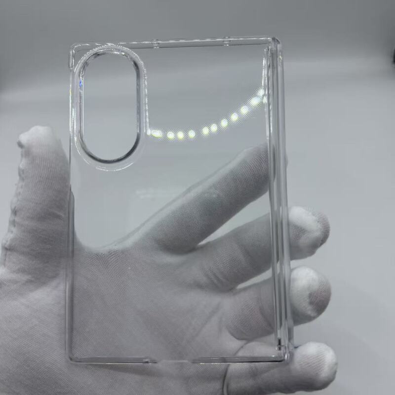 Suitable for Samsung Zfold8Ultra Foldable Transparent Magnetic Center Axis Mobile Phone Case with Spring Axis Samsung Zfold8 Protective Case