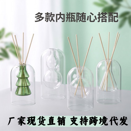 Frasco Difusor de Aroma de Vidrio de Borosilicato Alto, para Aromaterapia de Hogar