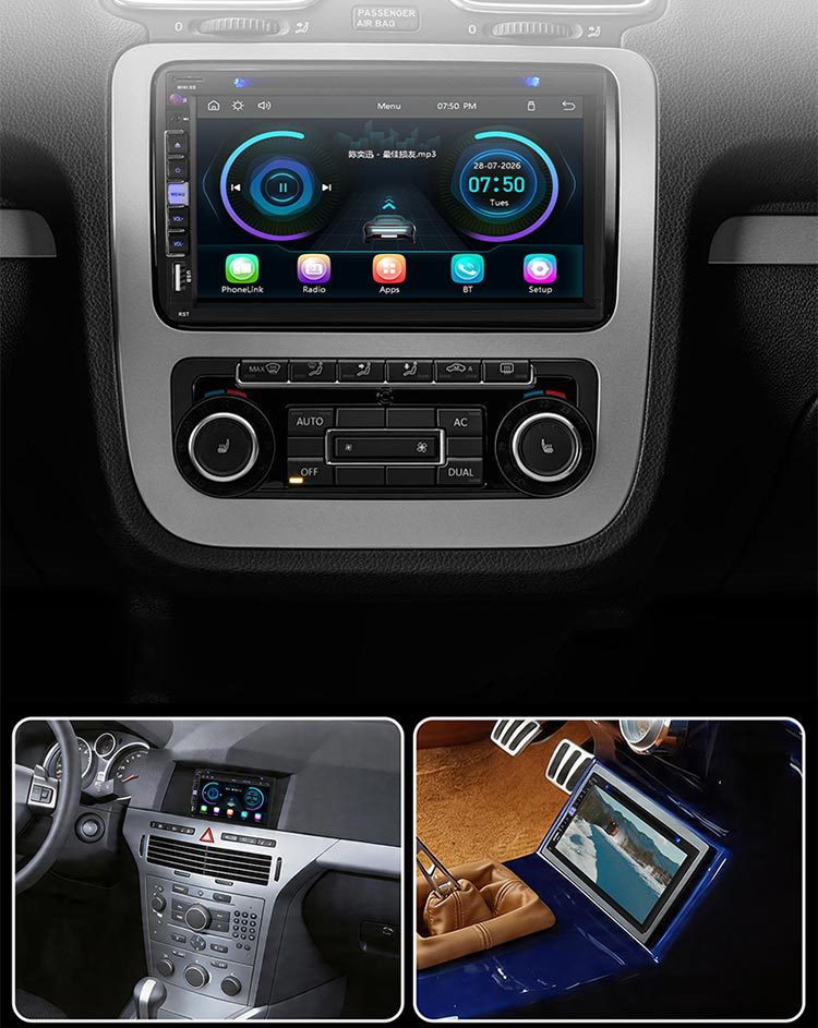6.95inch Car MP5, Bluetooth/DVD/AM/FM, wireless mobile phone connectivity