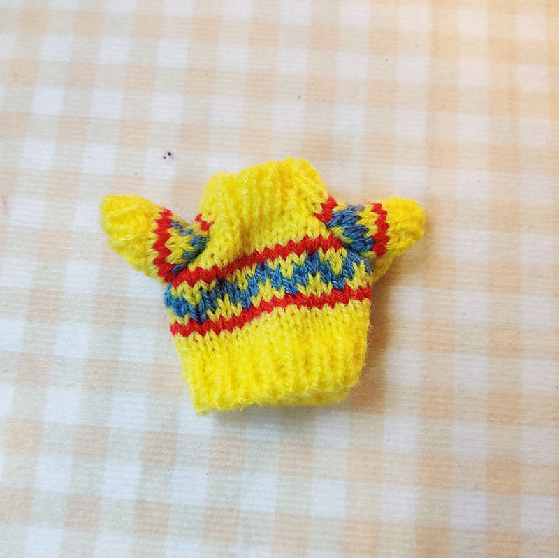 15cm ciego caja pull paño suéter pantalones macaron labubu colgante muñeca suéter Año Nuevo suéter lindo