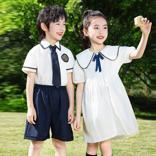 Kindergarten Garden Clothing Group Buying Summer Children's Children's June 1 Chorus Performance Clothing Primary School Students' School Uniform Class Uniform College Style suit