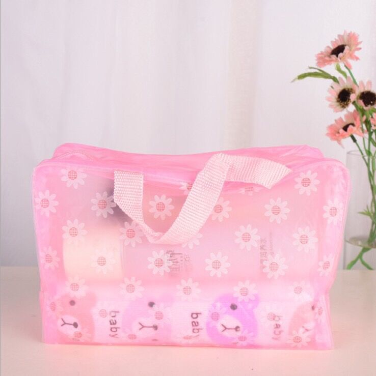 Los viajes creativos al hogar requieren la preparación de bolsas de cosméticos impermeables de PVC de Flores rotas para lavarse y bañarse, bolsas de almacenamiento al por mayor.