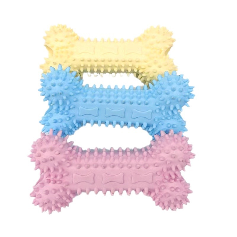 Juguetes para perros TPR con huesos picantes juguetes de mordida juguetes de goma resistentes al desgaste juguetes de entrenamiento de dientes para perros