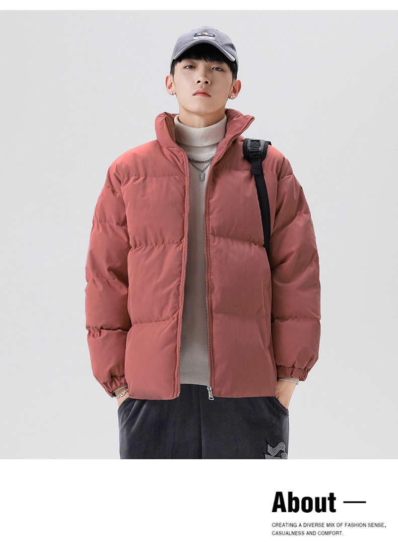 Herren Pufferjacke Für Den Winter, Warme Wattierte Freizeitjacke_voghion.com