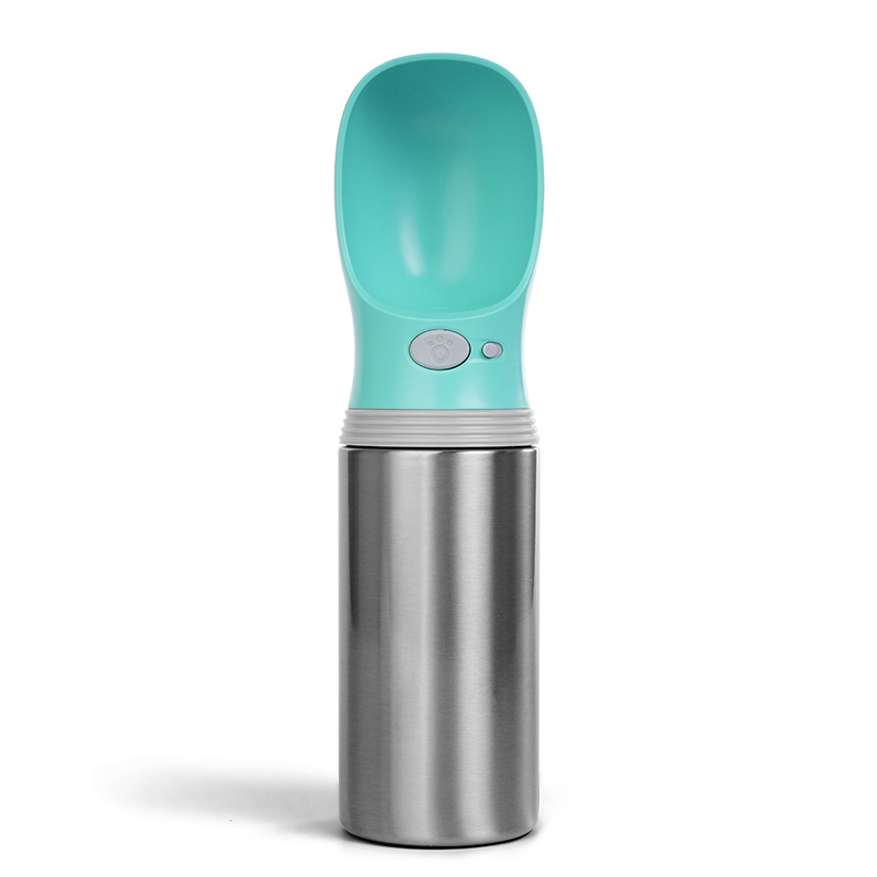 Taza de agua para mascotas transfronteriza, taza de viaje, doble capa, acero inoxidable 304, botella de agua para perros, botella de agua para mascotas