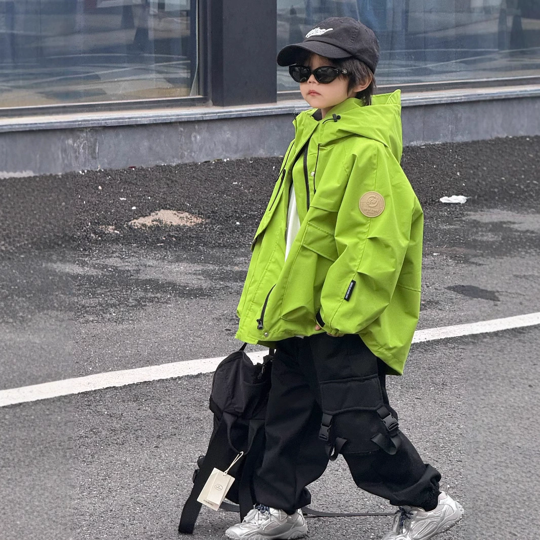 Детская куртка 2025 новая корейская версия для мальчиков и девочек среднего возраста