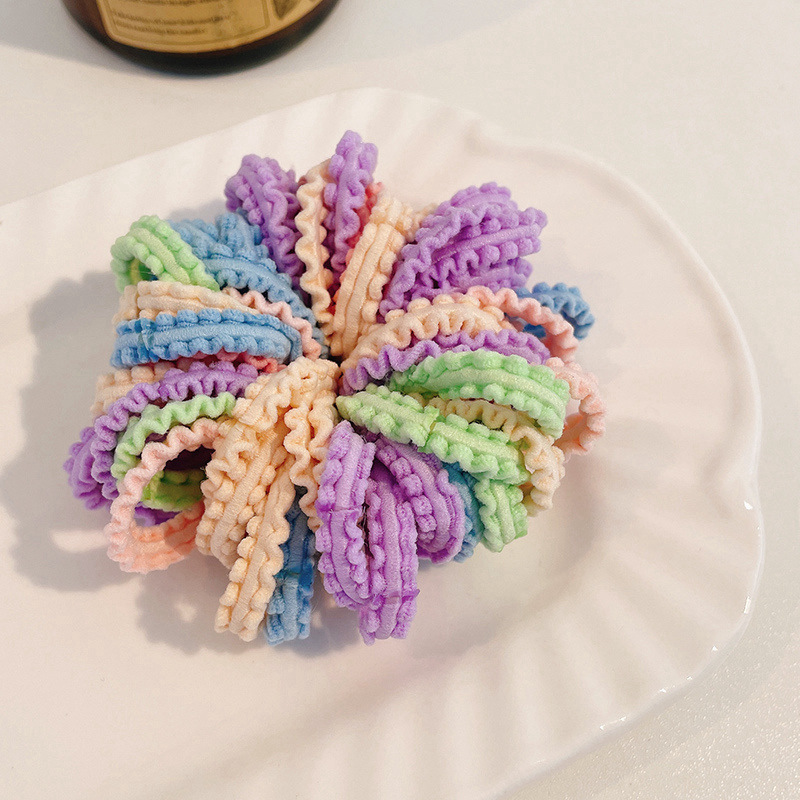 Bebés color caramelo de alta elasticidad pulgar anillo de cabello de niñas adornamiento de cabello de dopamina no daña banda de goma de cabello