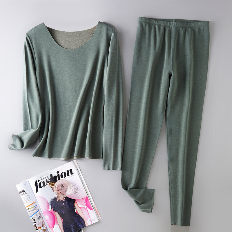 Women's silk brushed thermal underwear suit suede 100% mulberry silk breathable non-stuffy long johns Women's silk brushed thermal underwear suit suede 100% mulberry silk breathable non-stuffy long johns