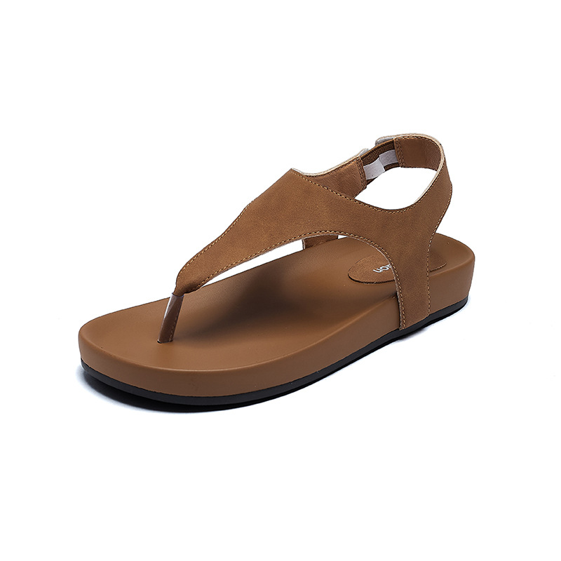 Augustion chanclas sandalias mujer 2025 nuevo verano casual fondo plano ropa retro sandalias y zapatillas de playa romanas