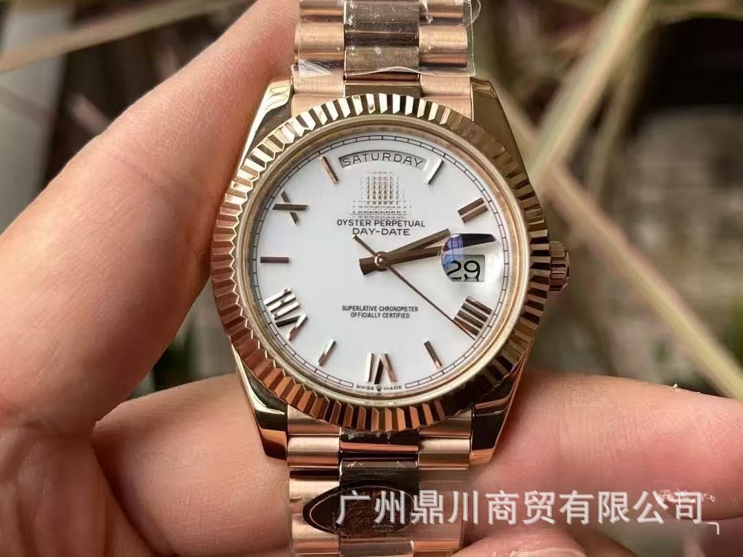 Doble cabeza Aliexpress semana doble calendario diario de escala romana relojes de azúcar negro relojes mecánicos para hombres