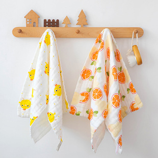 Six-layer gauze children's face towel pure cotton household cotton gauze soft face cleaning kindergarten baby children's towel