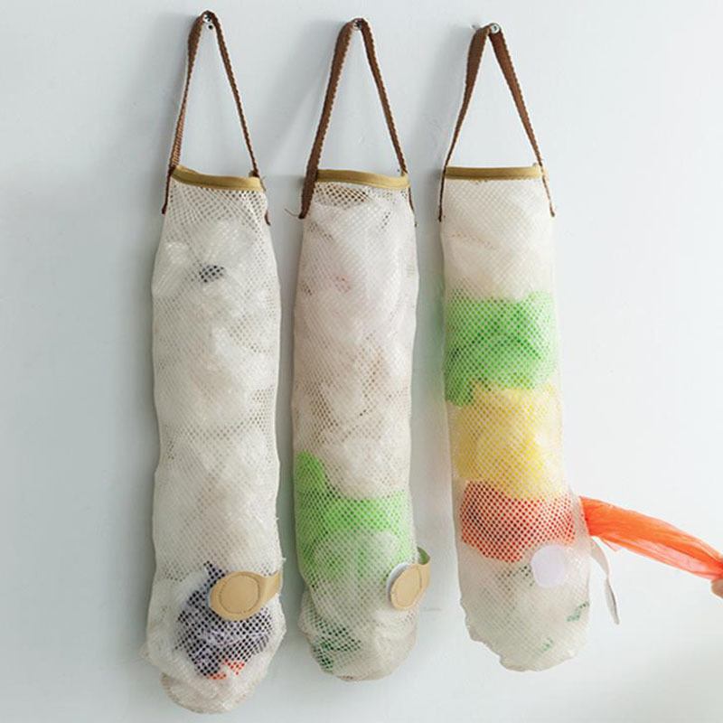 Storage Mesh Bag Kitchen Wall Hanging Bag Refill Bag Mesh Garbage Bag Extraction Bag Storage Bag