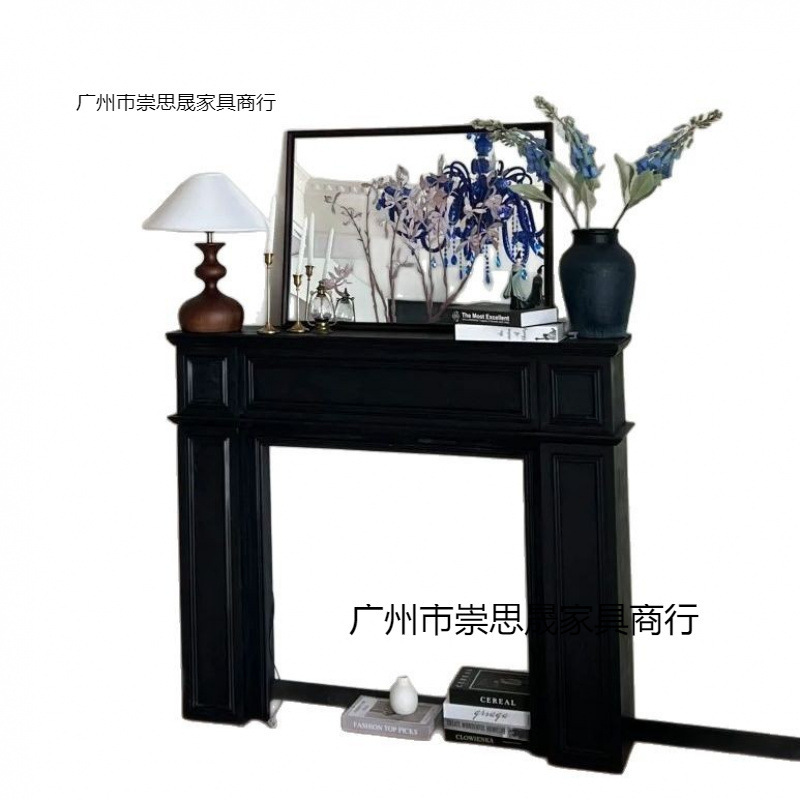 美式复古欧式壁炉装饰柜装饰壁炉架雕花乡村民宿法式客厅玄关摄影|undefined