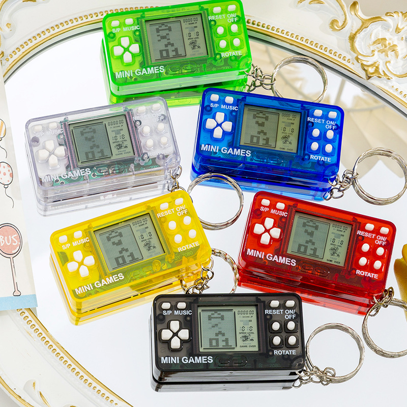 跨境俄罗斯方块游戏掌上电子游戏机包电钥匙扣解压 26合1游戏玩具