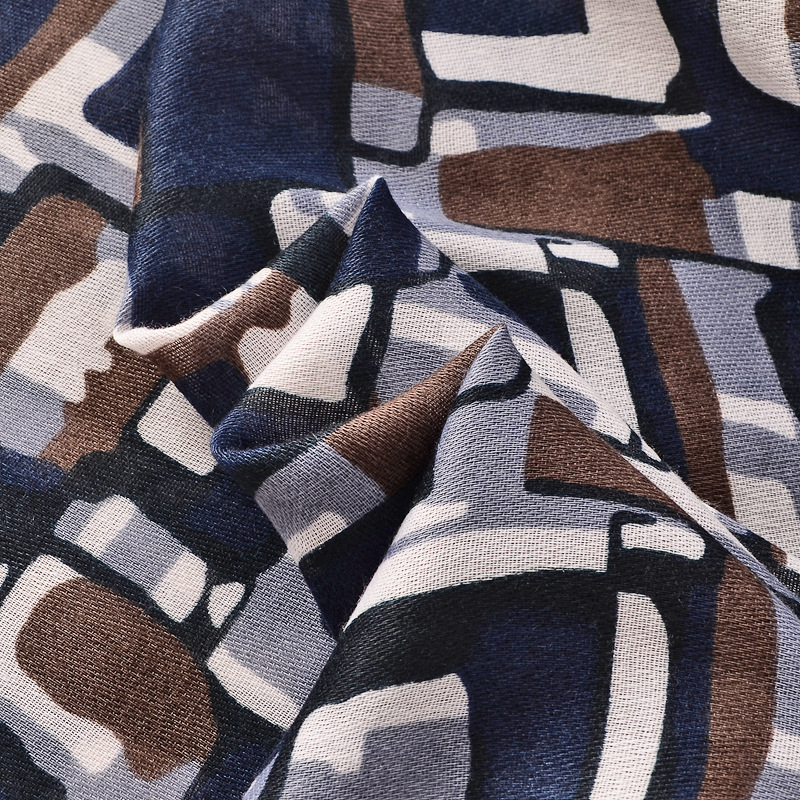 Moda japonesa y coreana a juego de colores geométrica delgada suave aire acondicionado chal algodón y lino sensación bufanda playa protector solar Toalla de playa para las mujeres