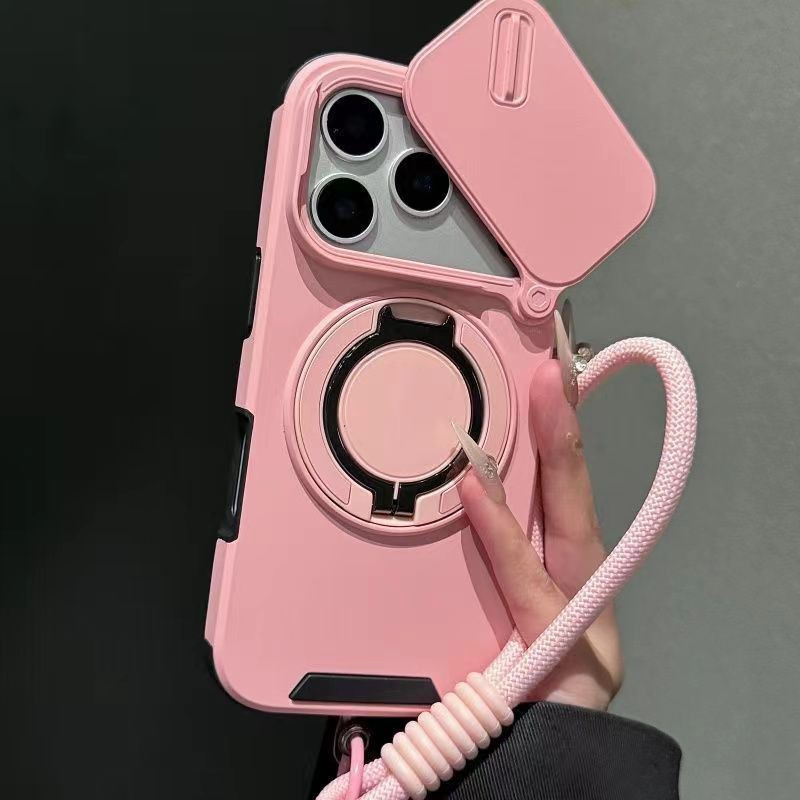 Suitable for iPhone 17 PRO MAX phone case with skin-feel lens cover, stand, magnetic attraction, compatible with Apple 16/15, with lanyard, hard case Suitable for iPhone 17 PRO MAX phone case with skin-feel lens cover, stand, magnetic attraction, compatible with Apple 16/15, with lanyard, hard case