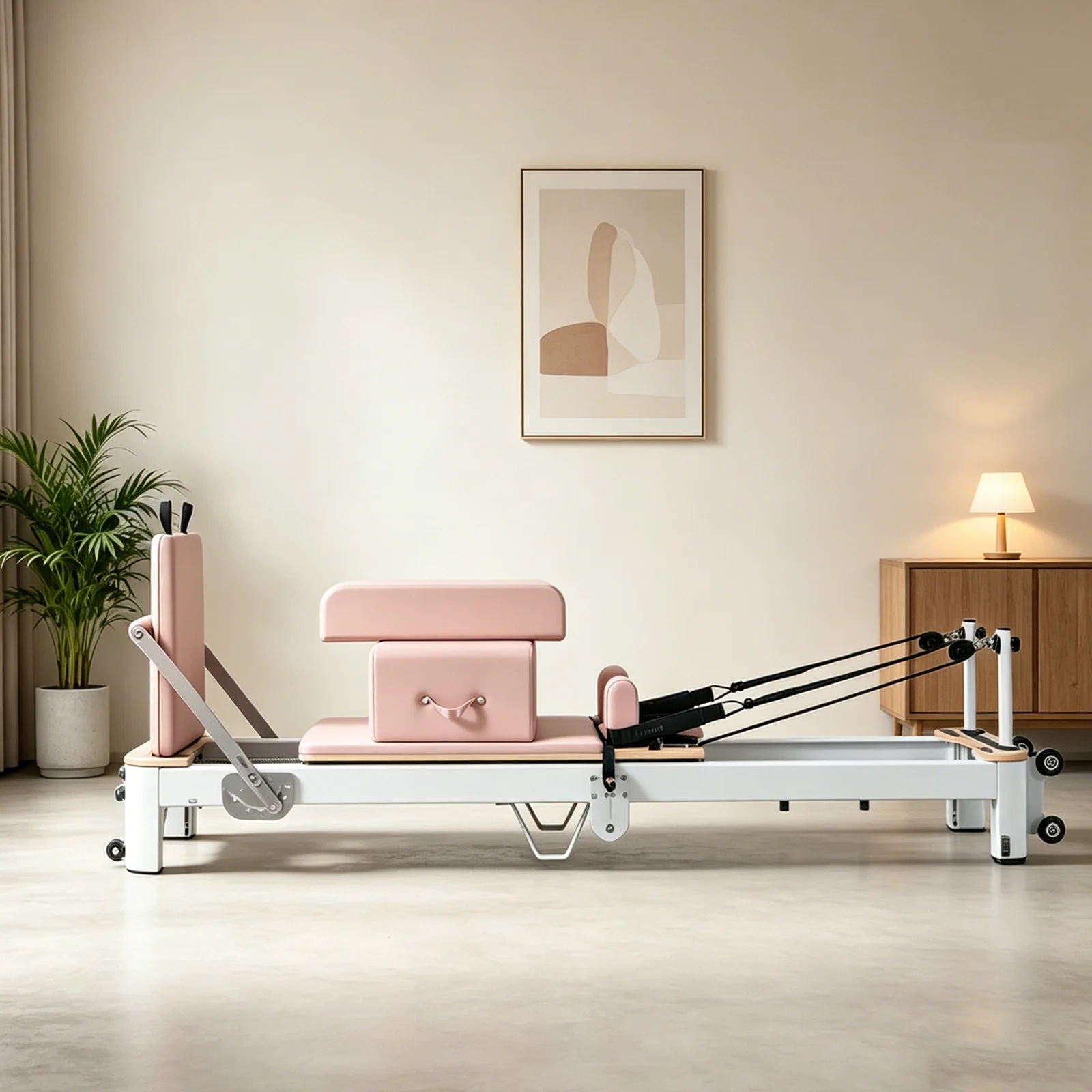 Cross-border factory Pilates core bed, foldable aluminum alloy small white bed, training bed, yoga studio Pilates equipment