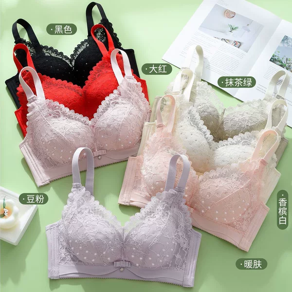 Big chest BC bra thin hole Cup push up upper support anti-sagging non-steel ring breast adjustable underwear for women