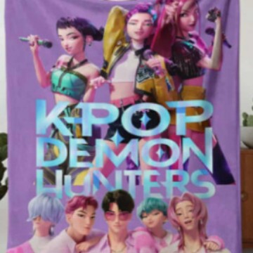 3D新品电影 K-POP 猎魔女团 毛毯午睡毯法兰绒印花保暖|undefined
