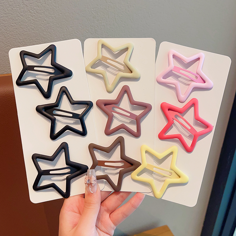 Caramelo de color estrella para niños pinzas de cabello chapa niñas lindas pinzas de cabello chapa niñas lindas caballo pequeño