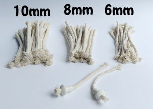 Pure Cotton Thread for Lamp Wick, Household Burn-Resistant Teaching Experiment Equipment Consumables, Rope Length 20, Diameter 6810, Tea Brewing