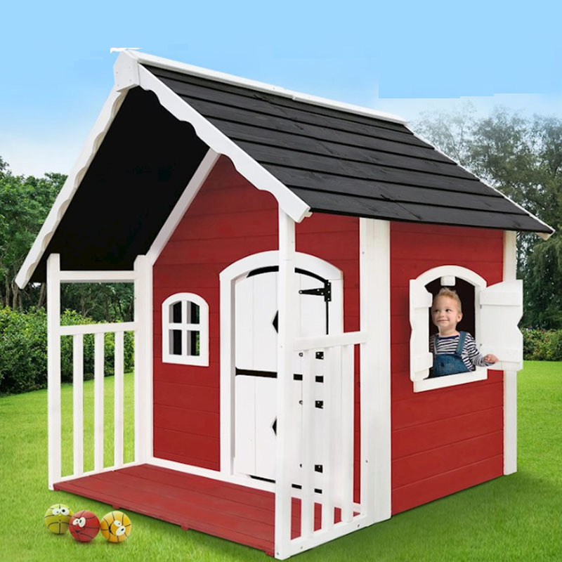 Деревянный игровой домик для детей outdoor