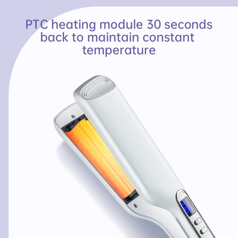 Barre à cheveux en rouleau d'œufs, conception originale, ondulation de l'eau, attelle électrique, ion négatif, trois tubes, fer à friser, paresseux, pour la maison_voghion.com