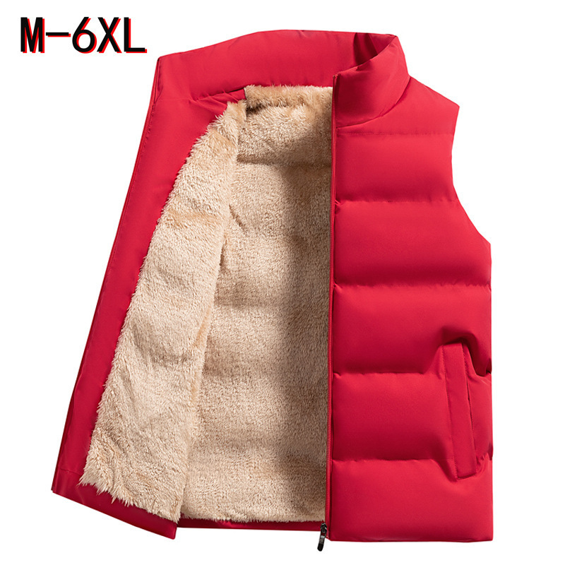 Popular Winter Lamb Velvet Men's Vest Men's Shoulder-Cut Warm Large Size Fleece-Lined Thickeneded Cotton Vest Men's M-6Xl Popular Winter Lamb Velvet Men's Vest Men's Shoulder-Cut Warm Large Size Fleece-Lined Thickeneded Cotton Vest Men's M-6Xl