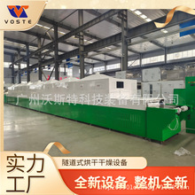 隧道式氯化钙肉骨粉烘干机连续式花生熟化燕麦熟化微波烘干机