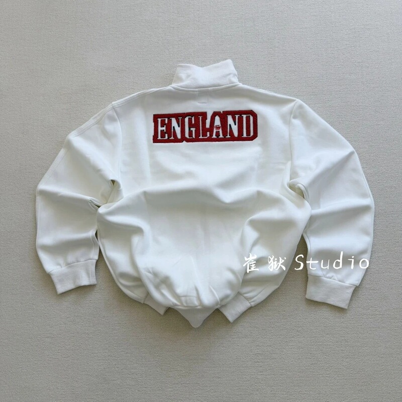 [High Quality] Cuiyu's own vintage ad embroidered 1982 England training uniform cleanfit jacket