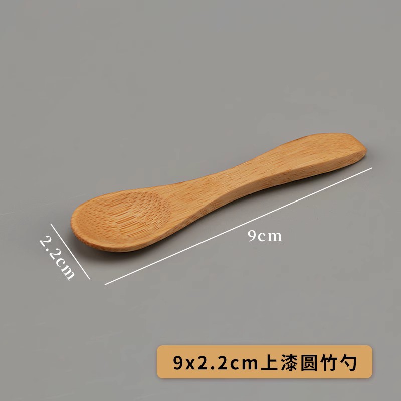 9x2.2cm 페인트 평평한 손잡이 대나무 숟가락