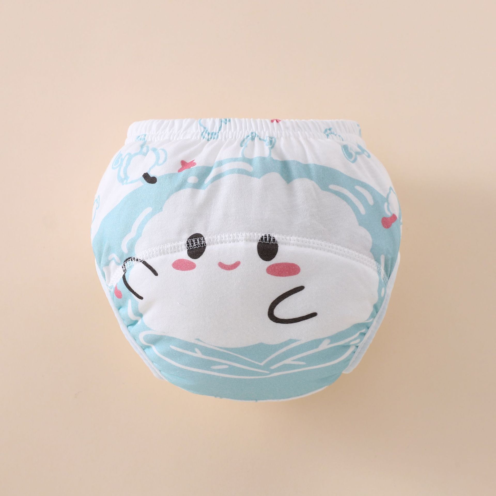 Pantalones de entrenamiento transfronterizos para bebés, pantalones de aprendizaje de algodón puro para niños, pantalones de pañales transpirables con dibujos animados para bebés de verano, pantalones lavables a prueba de fugas
