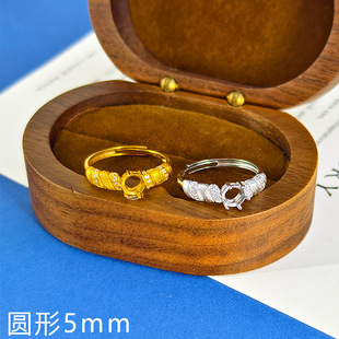 s925���y���ЈA��5mm���z��ˇ��ڿ��{����ָ�����Ƕ��ʯdiy����