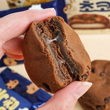 韓國青佑牌九日巧克力味曲奇糯米滋夾心打糕Q彈軟糕傳統餅干組合