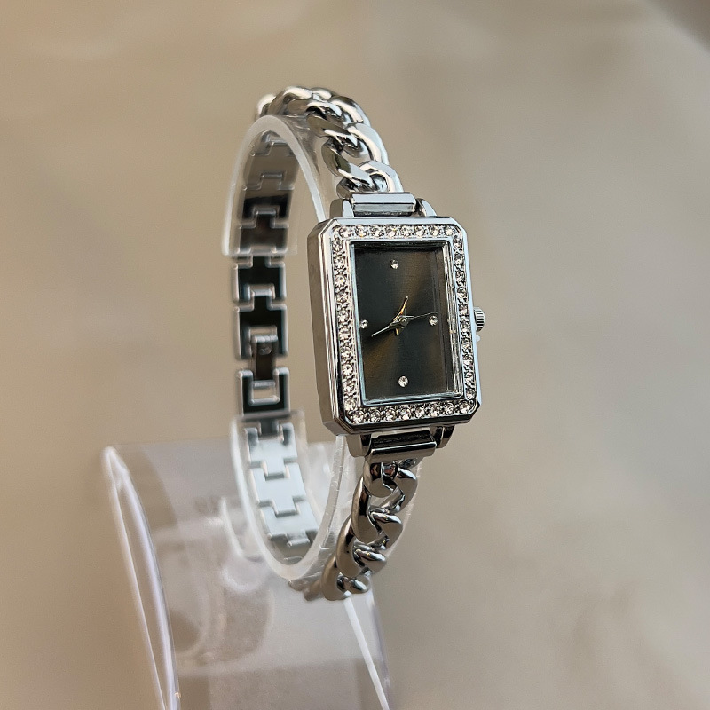 50g Weight Ordinary Glass Mirror Material Alloy Strap Material Watch Classification Pointer Display Type Single Folding Buckle Buckle Style Rectangle Dial Shape Daily Occasion Quartz Movement Geometric Pattern Women's Gender Simple Style Style Simple Style Geometric Single Folding Buckle Quartz Women's Watches 3