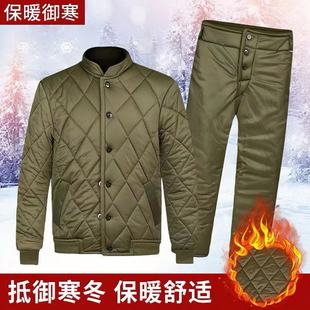Civil Affairs Disaster Relief Cotton-padded Warm Thickened Cold Region Cotton-padded Clothes Cold-proof Cotton-padded Clothes fleece-lined Labor Protection Cotton-padded Jacket Cotton-padded Pants suit