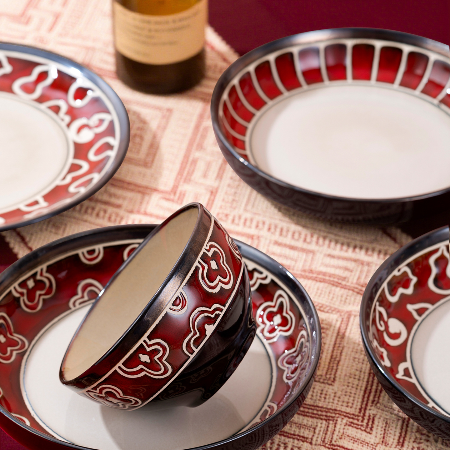 Yuquan Ceramic Factory Direct Sales: Baifu Ceramic Vintage Household Bowls and Plates Wholesale - Soup Bowls, Dinner Plates, Soup Bowls, Fish Plates, Bowls