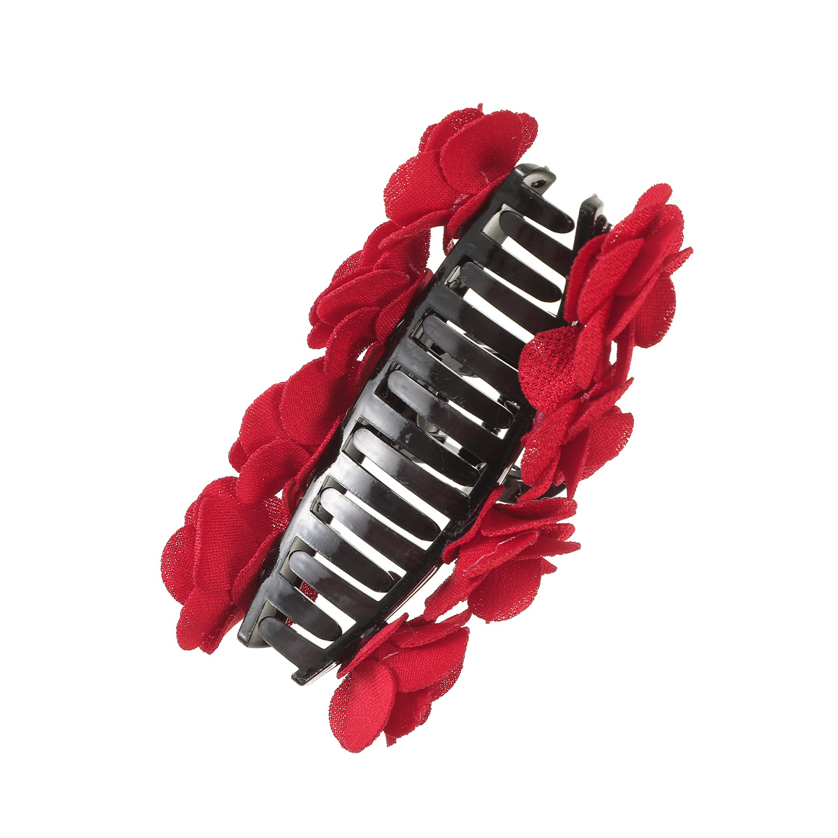 50g Weight Hair Claws Hair Accessories Type 1 Piece Quantity Tea Party, Shopping Occasion Cloth Material Rose Pattern All Seasons Season Women's Gender Elegant Style Elegant Women's Rose Cloth Hair Claws 2