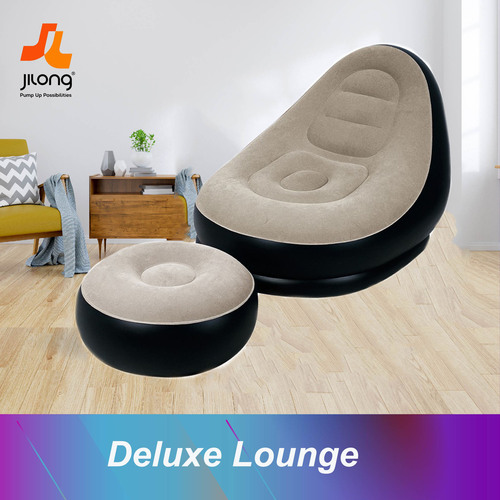 JILONG inflatable single simple sofa lazy inflatable sofa leisure nap lounge chair portable folding sofa