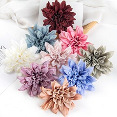 新商品シミュレーション花大麗菊花頭絹花diy手作り漢服髪飾りピン部品痛包谷美撮影