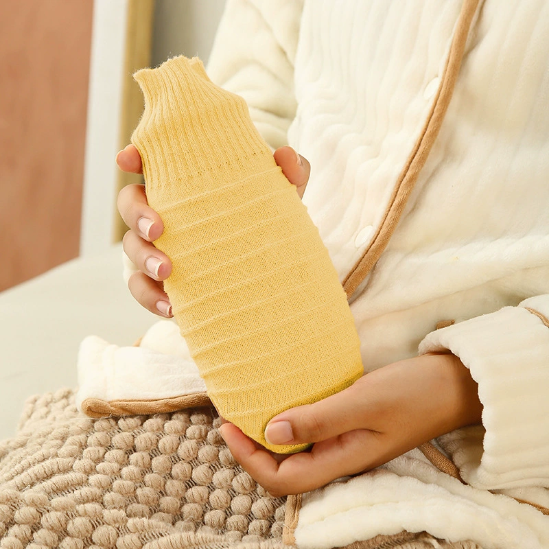 Cartoon knitted water container, winter keep warm jacket